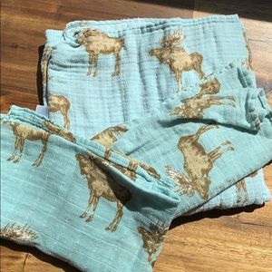 3 pc milkbarn baby bamboo swaddle and cloths